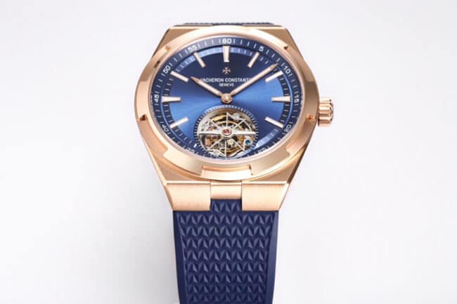 top-tier replicaBBRVacheron Constantin, the king of steel watches with the best appearance, blue dial, tourbillon, front view