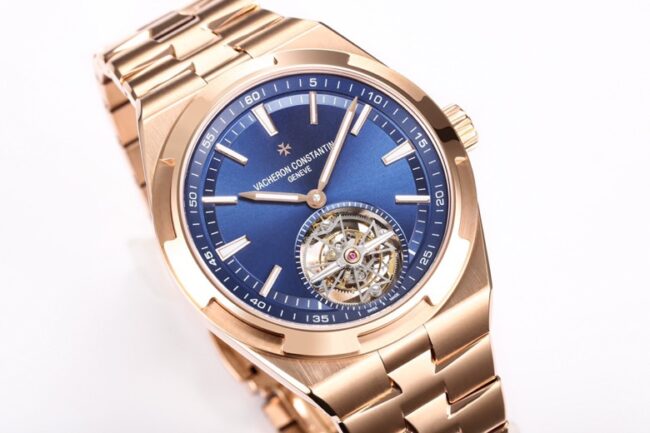 top-tiersuper cloneBBRVacheron Constantinrose goldblue dial tourbillon front view
