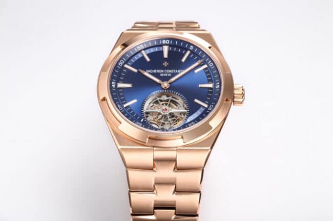 top-tiersuper cloneBBRVacheron Constantinrose goldblue dial tourbillon front view