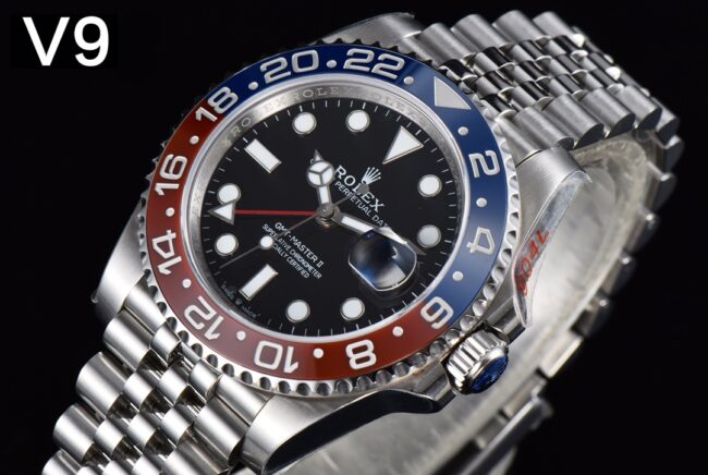 top-tier replicaＶRolexblack dialGMT-MasterGMT full series watch detail shots