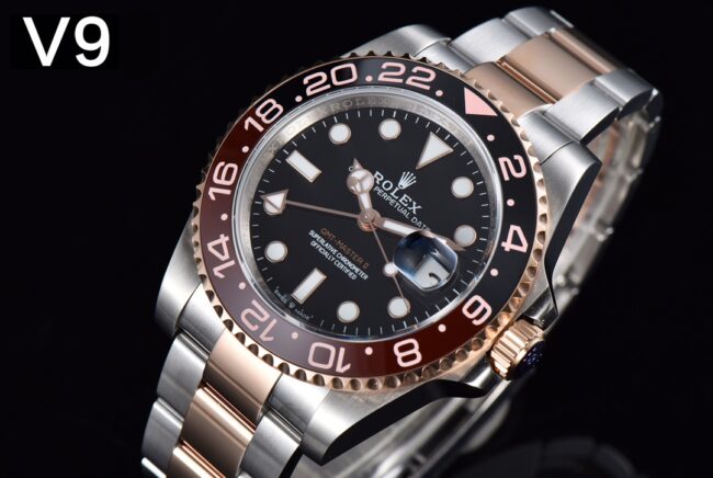 top-tier replicaＶRolex indirect black dialGMT-MasterGMT full series watch front view