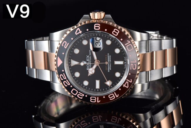 top-tier replicaＶRolex indirect black dialGMT-MasterGMT full series watch front view