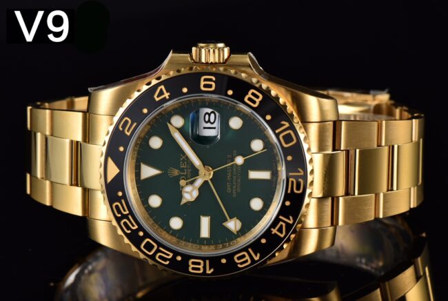 top-tiersuper cloneＶ9Rolexgreen dialGMT-MasterGMT full series watch front view