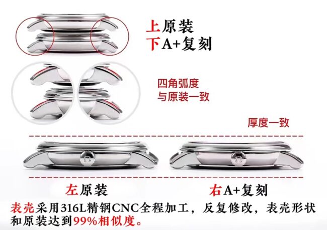A+ factory Omega Diefei watch comparison genuine evaluation arc chart