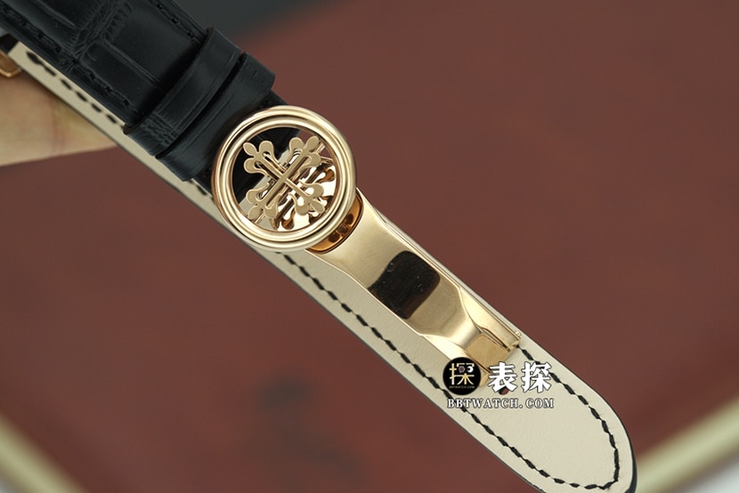 GR factory complications Patek Philippe1:1replica watch olive green dialrose goldleather strap model 5205R-011clasplive photos