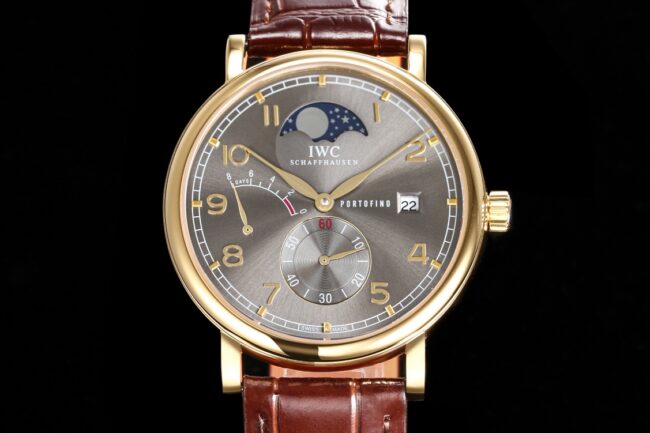 top-tier replicaTWAIWC Portofino series gray plate IW516409 see-through bottom watch front view
