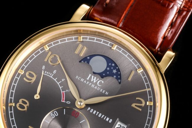 top-tier replicaTWAIWC Portofino series gray plate IW516409 see-through bottom watch detail shots