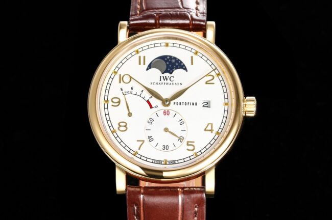 top-tiersuper cloneTWAIWC Portofino series white dialIW516409 transparent bottom watch front view