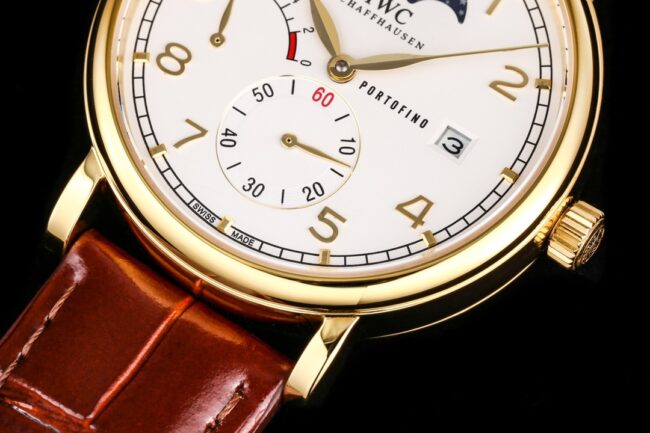 top-tiersuper cloneTWAIWC Portofino series white dialIW516409 see-through bottom watch detail shots