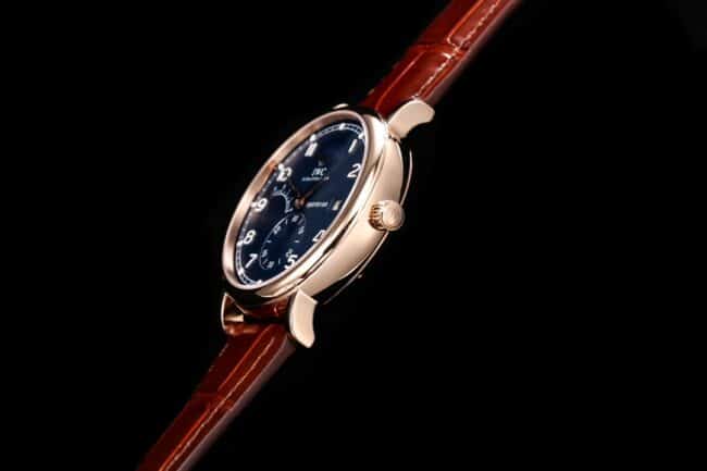 Big factory high-quality TWAIWC Portofino series blue dial IW516409 see-through bottom watch side view