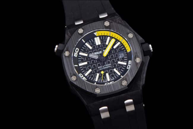 top-tier replicaIP factory Audemars Piguet15707 black ceramic classic ceramic material watch front view