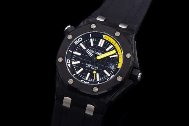 top-tier replicaIP factory Audemars Piguet15707 black ceramic classic ceramic material watch front view