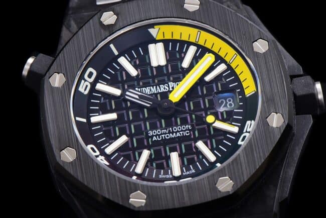 top-tier replicaIP factory Audemars Piguet15707 black ceramic classic ceramic material watch front view