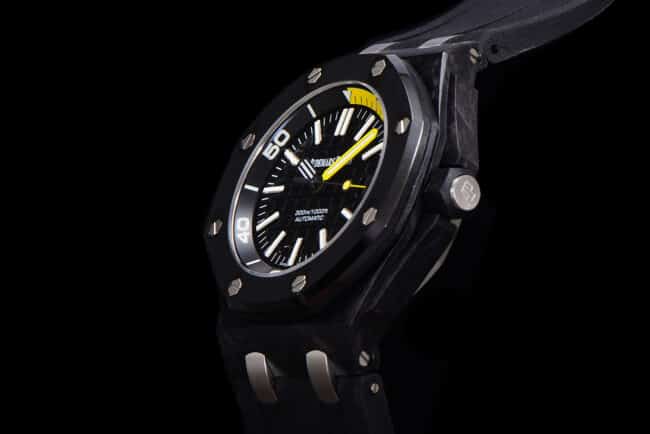 top-tier replicaIP factory Audemars Piguet15707 black ceramic classic ceramic material watch side view