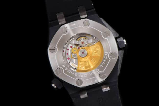 collectible AP 15707 black luminous ceramic classic watch movement diagram