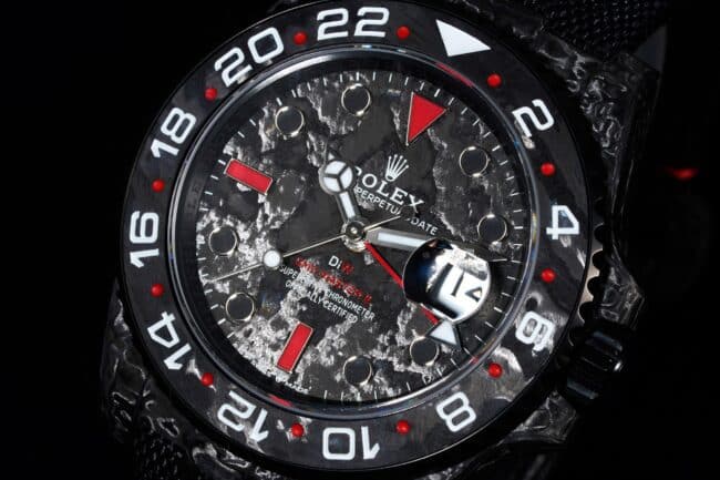 top-tiersuper cloneVS new RolexGMT-Master carbon fiber case men's watch front view