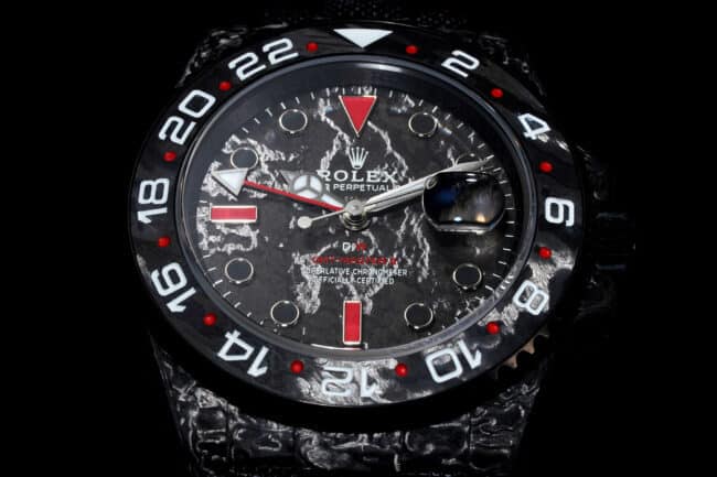 top-tiersuper cloneVS new RolexGMT-Master carbon fiber case men's watch front view