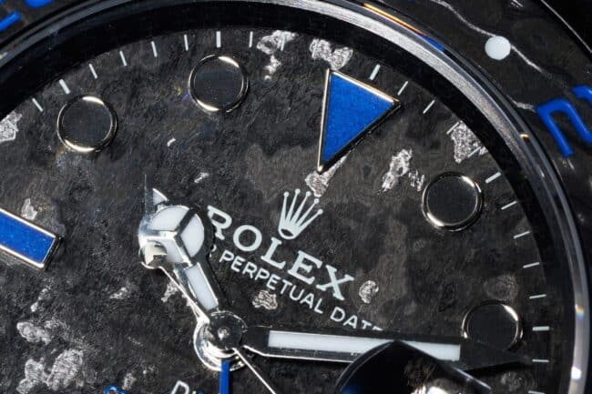 top-tier replicaVS Factory new product RolexGMT-Master pattern carbon flower men's watch detail shots