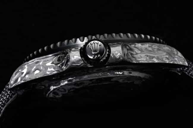top-tier replicaVS Factory new RolexGMT-Master pattern carbon flower men's watch side view