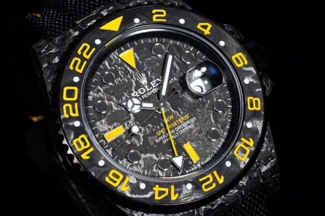 top-tiersuper cloneVS Factory new RolexGMT-Master carbon fiber case men's watch front view