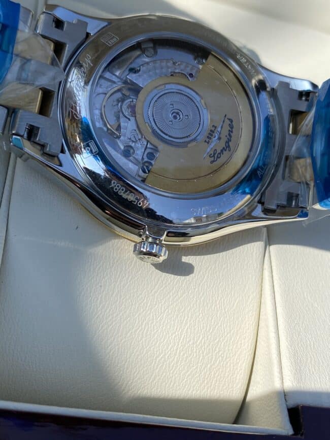 Longines18K indirect military flag series real diamond century classic men's watch movement picture