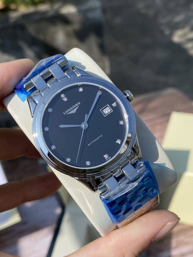 top-tier century-old classic Longines military flag series originated from 1957 front view