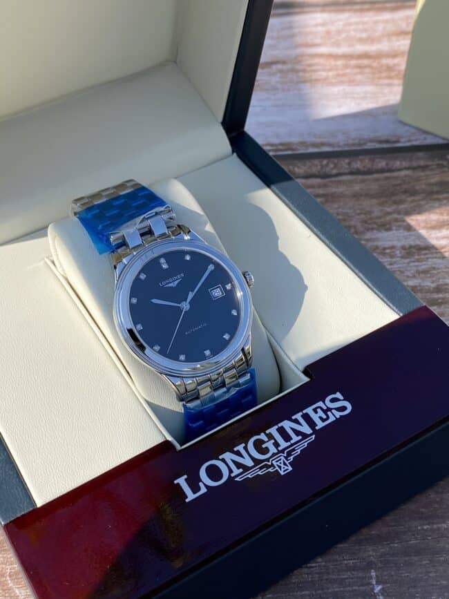 top-tier century-old classic Longines military flag series originated from 1957 front view