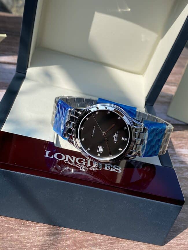 top-tier century-old classic Longines military flag series originated from 1957 front view