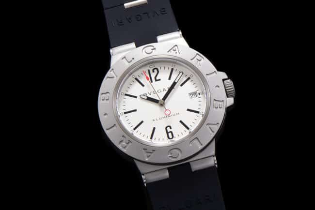 Bvlgari Aluminum series co-branded white steel men's watch front view
