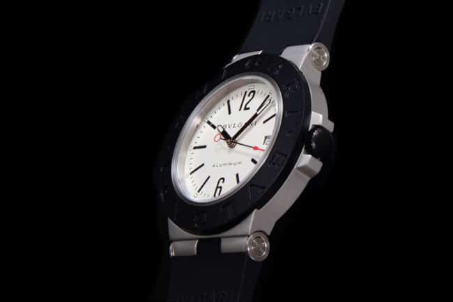 top-tier replicaBvlgariSteve Aoki white steel co-branded watch side view