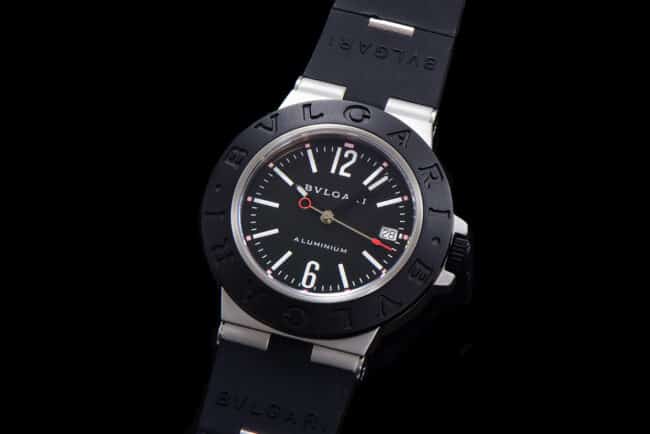 top-tiersuper cloneBvlgariAluminum series black dial men's watch front view