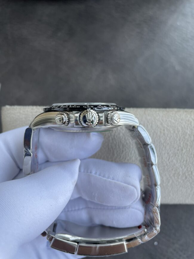 Dachang high-quality replicaC factory new Panda ceramic white steel Daytona4130movement side view