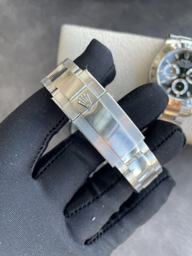 Dachang high-quality replicaC factory Rolex new white steel Daytona4130movement men's watch clasp picture