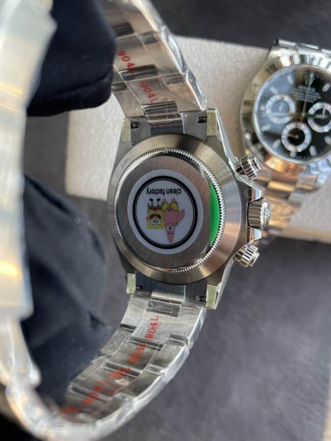 Large factory high-quality replicaC factory Rolex new white steel Daytona4130movement men's watch back cover picture
