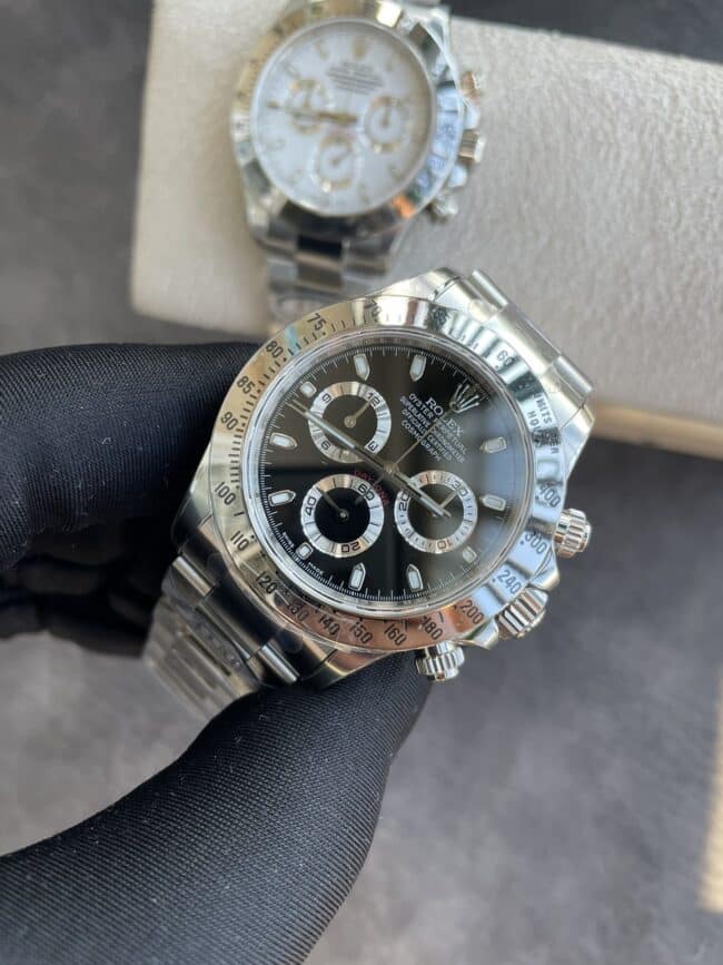 top-tier replicaRolexC factory new white steel Daytona4130movement men's watch front view