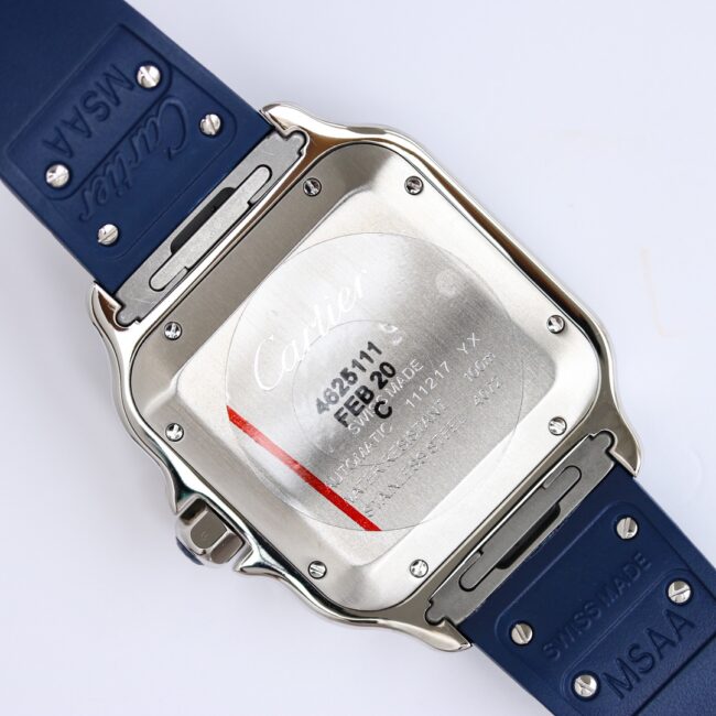 Large factory high-quality Cartier new GF Santos rubber strap men's watch back cover picture