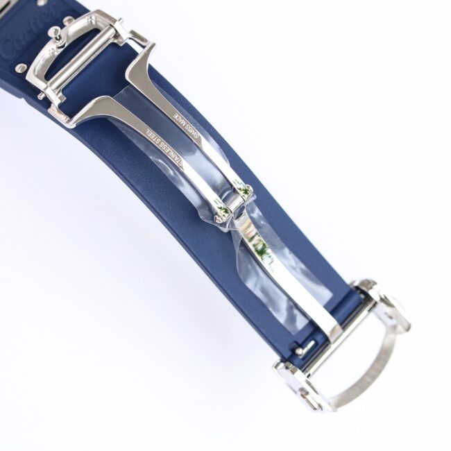 Large factory high-quality replicaCartier new GF Santos rubber strap men's watch clasp picture