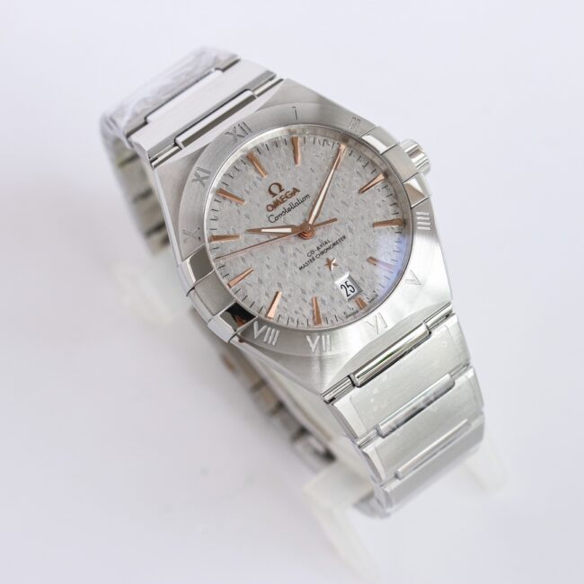 Big factory Omega white steel OR original mold opening new product 39mm Constellation series stainless steel watch front view