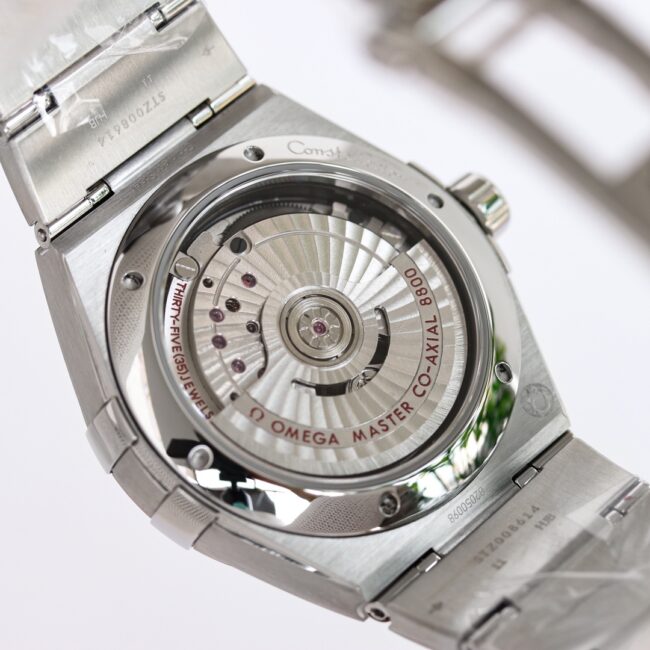 Factory Omega white steel OR original mold development new 39mm Constellation series stainless steel watch movement diagram