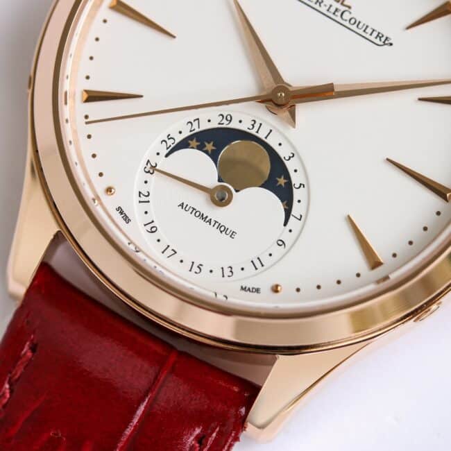 top-tier replicaGF FactoryJaeger-LeCoultre ultra-thin master series moon phase36mm stainless steelcase watch detail shots