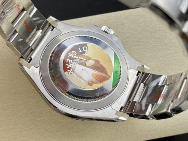 top-tier replicaC factory Rolex blue dial yacht series 3235movement904 stainless steel watch back cover picture