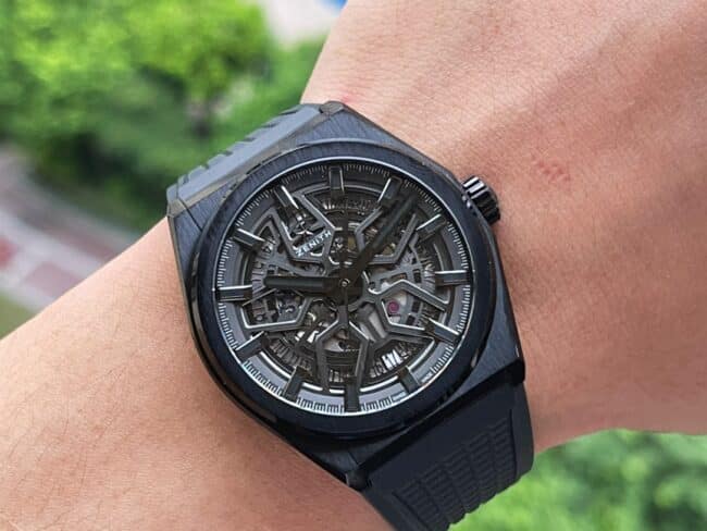 Big factory high-quality replicaLF Zenith black dialDEFY series new upgraded version men's watch front view