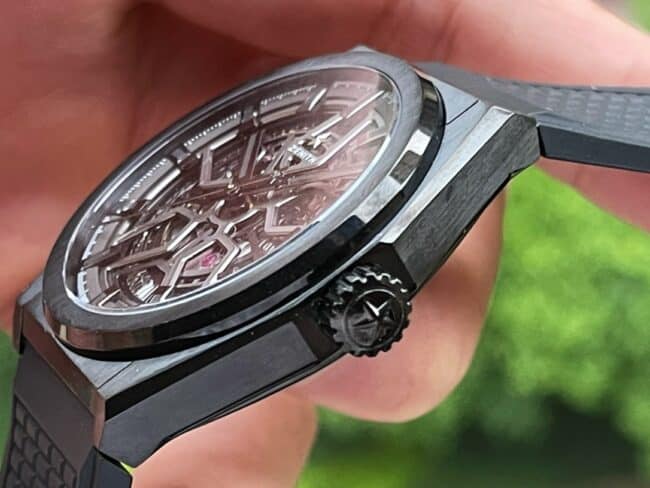 Big factory high-quality replicaLF Zenith black dialDEFY series new upgraded version of men's watch side view