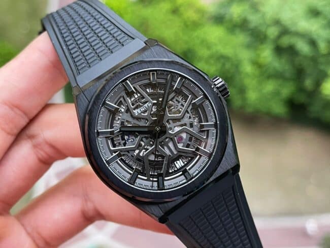 Big factory high-quality replicaLF Zenith black dialDEFY series new upgraded version men's watch front view