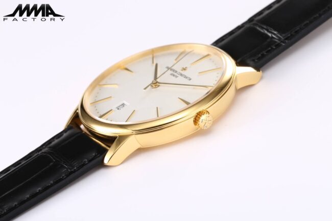 top-tier replicaMMA factory Vacheron Constantin18krose gold heritage series 85180 men's watch side view