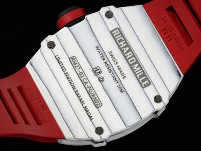 collectible Richard Mille sports tourbillon men's watch case back photo