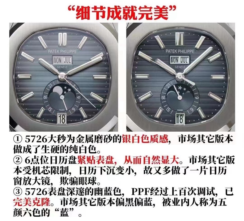 PPF Factory Patek Philippe Nautilus Ref. 5726/1A Moonphase Top Annual Calendar Watch Real vs Fake Review