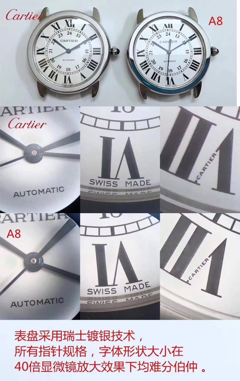 Cartier London Series 36mm watch review dialdetail shots