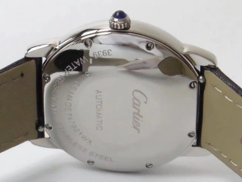 Cartier London series 36mm watch review back cover picture