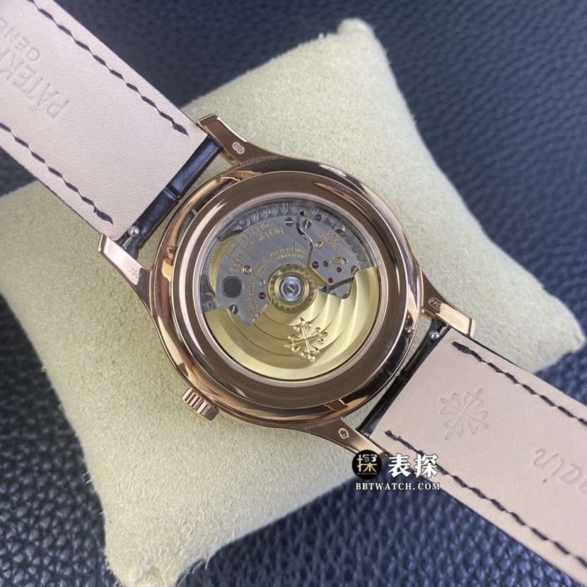 GR factory Patek Philippe complication timepiece 5205R-0111:1super watch men's olive green dialleather strap picture and price caseback live photo